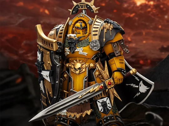 Warhammer The Horus Heresy Imperial Fists Legion Praetor in Tartaros Terminator Armor with Power Sword and Vigil Storm Shield