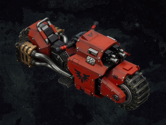Blood Angels Raider-pattern Combat Bike with Twin-linked Bolt Rifles