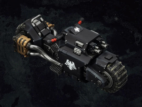 Raven Guard Raider-pattern Combat Bike with Twin-linked Bolt Rifles