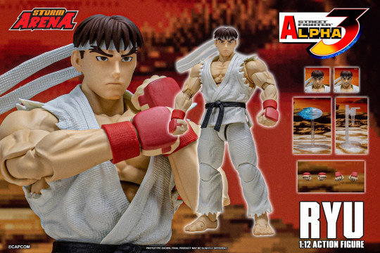Display by Dondon: Ryu - Street Fighter Alpha 3 "Storm Arena" 1/12 Scale