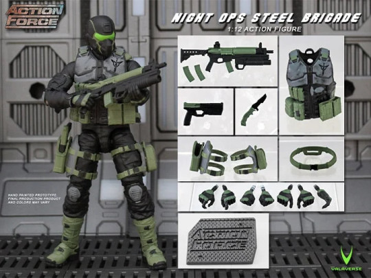 Action Force Night Ops Steel Brigade BBTS Exclusive 1/12 Scale Figure