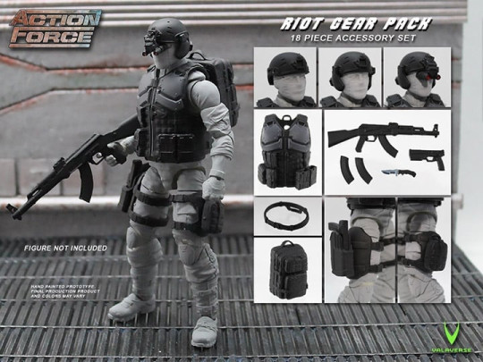 Action Force Riot Gear Pack 1/12 Scale Accessory Set