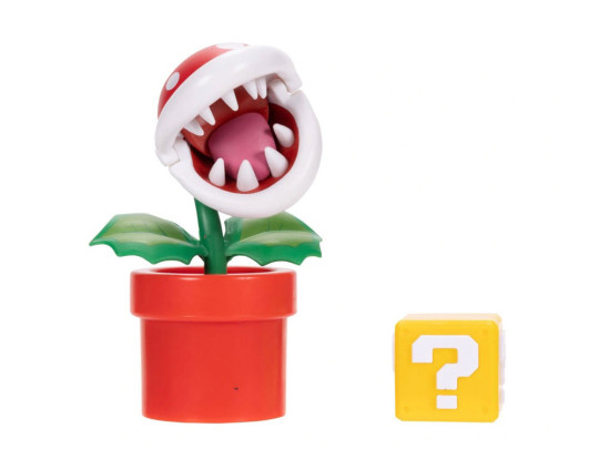 World of Nintendo Piranha Plant with Question Block 4-Inch Scale