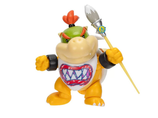 World of Nintendo Bowser Jr. with Paint Brush 4-Inch Scale