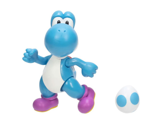 World of Nintendo Light Blue Yoshi with Egg 4-Inch Scale