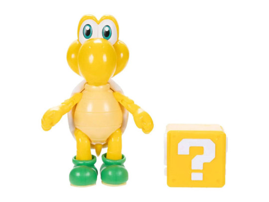 World of Nintendo Green Koopa Troopa with Question Block 4-Inch Scale Figure