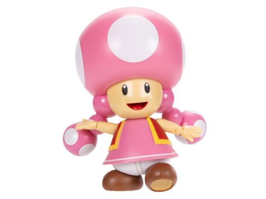 World of Nintendo Toadette with Coin 4-Inch Scale Figure