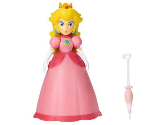 World of Nintendo Princess Peach with Umbrella 4-Inch Scale Figure