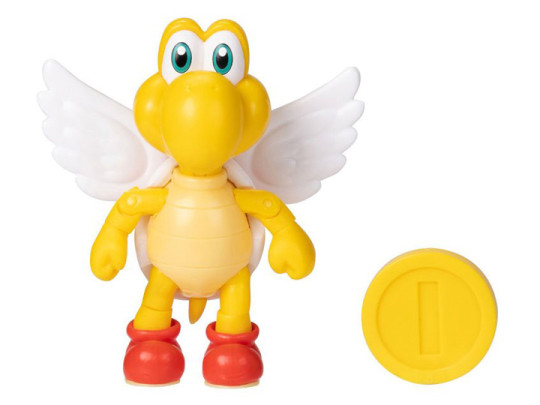 World of Nintendo Red Koopa Paratroopa with Coin 4-Inch Scale Figure