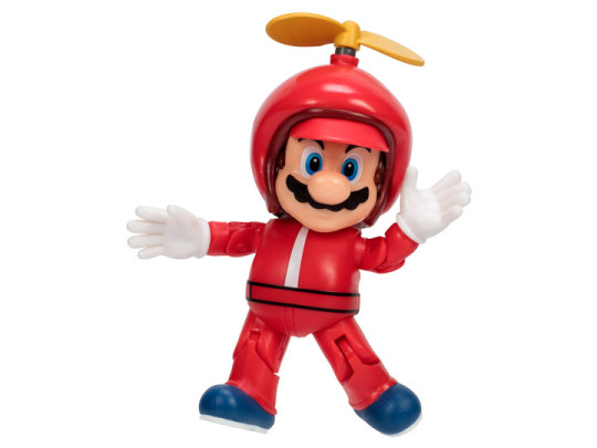 World of Nintendo Propeller Mario with 1-Up Mushroom 4-Inch Scale Figure
