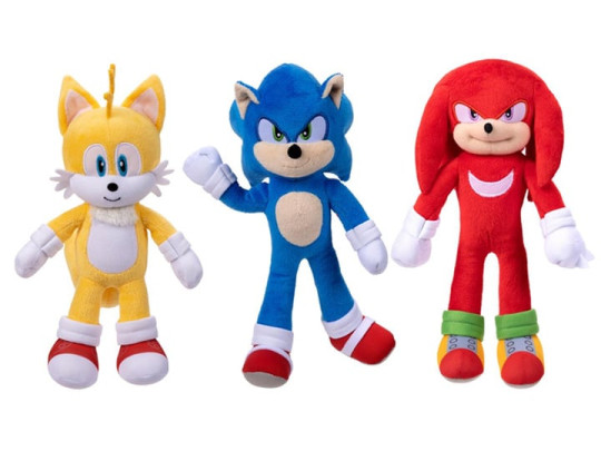 Sonic the Hedgehog 2 9 Set of 3 Plush