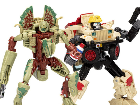 Transformers Collaborative Jurassic Park x Transformers Dilophocon &amp; Autobot JP12 Exclusive Two-Pack