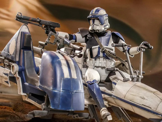 Star Wars: The Clone Wars TMS077 Heavy Weapons Clone Trooper & BARC Speeder with Sidecar Set