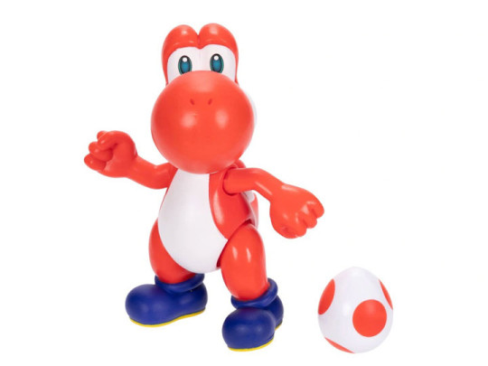 World of Nintendo Red Yoshi with Red Egg 4-Inch Scale Figure