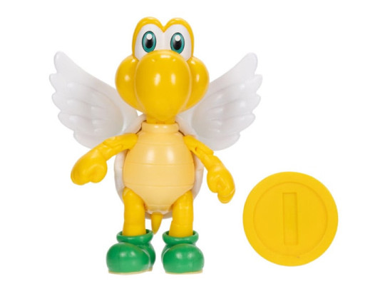 World of Nintendo 4 Green Koopa Paratroopa with Coin