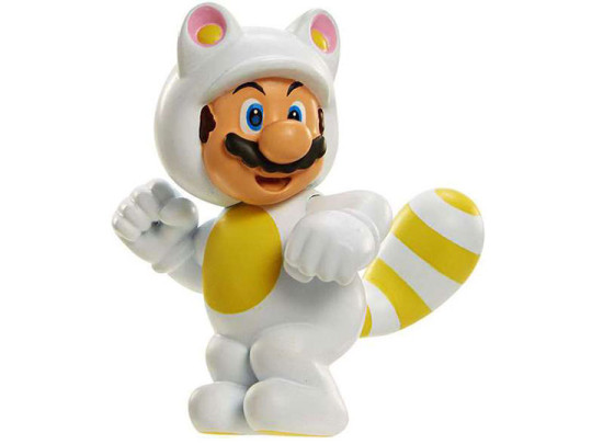 World of Nintendo 2.50 Limited Articulation Figure - White Tanooki Mario