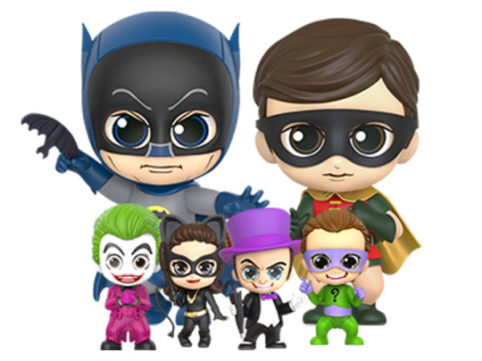 Batman Classic TV Series Cosbaby Batman & Robin With Villains