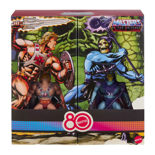 Retro Punching He-Man and Skeletor (80th Anniversary)