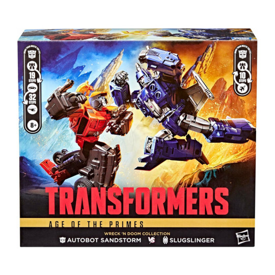 Transformers: Age of the Primes Wreck n Doom Collection Autobot Sandstorm & Slugslinger Two-Pack