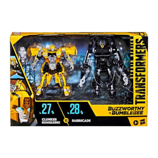 Transformers Buzzworthy Bumblebee Studio Series Clunker Bumblebee vs Barricade (27 & 28) Two-Pack