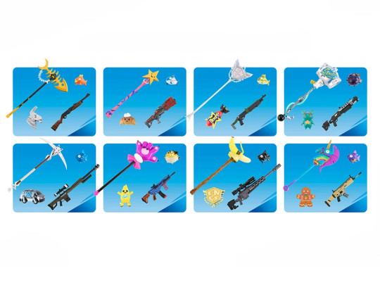 Fortnite Petit Replicas Accessories Pack 1/9 Scale Random Pack of 4 Miniature Replicas