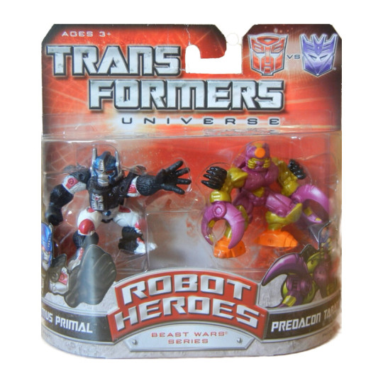 Optimus Primal vs. Predacon Tarantulas (Robot Heroes)