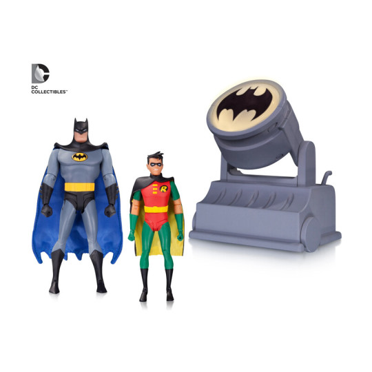 Batman & Robin with Bat-Signal