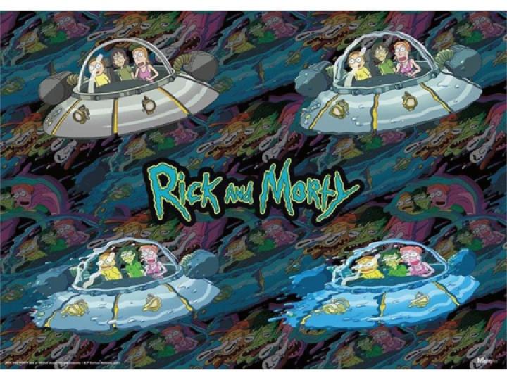 Rick and Morty Ship Melt MightyPrint Wall Art